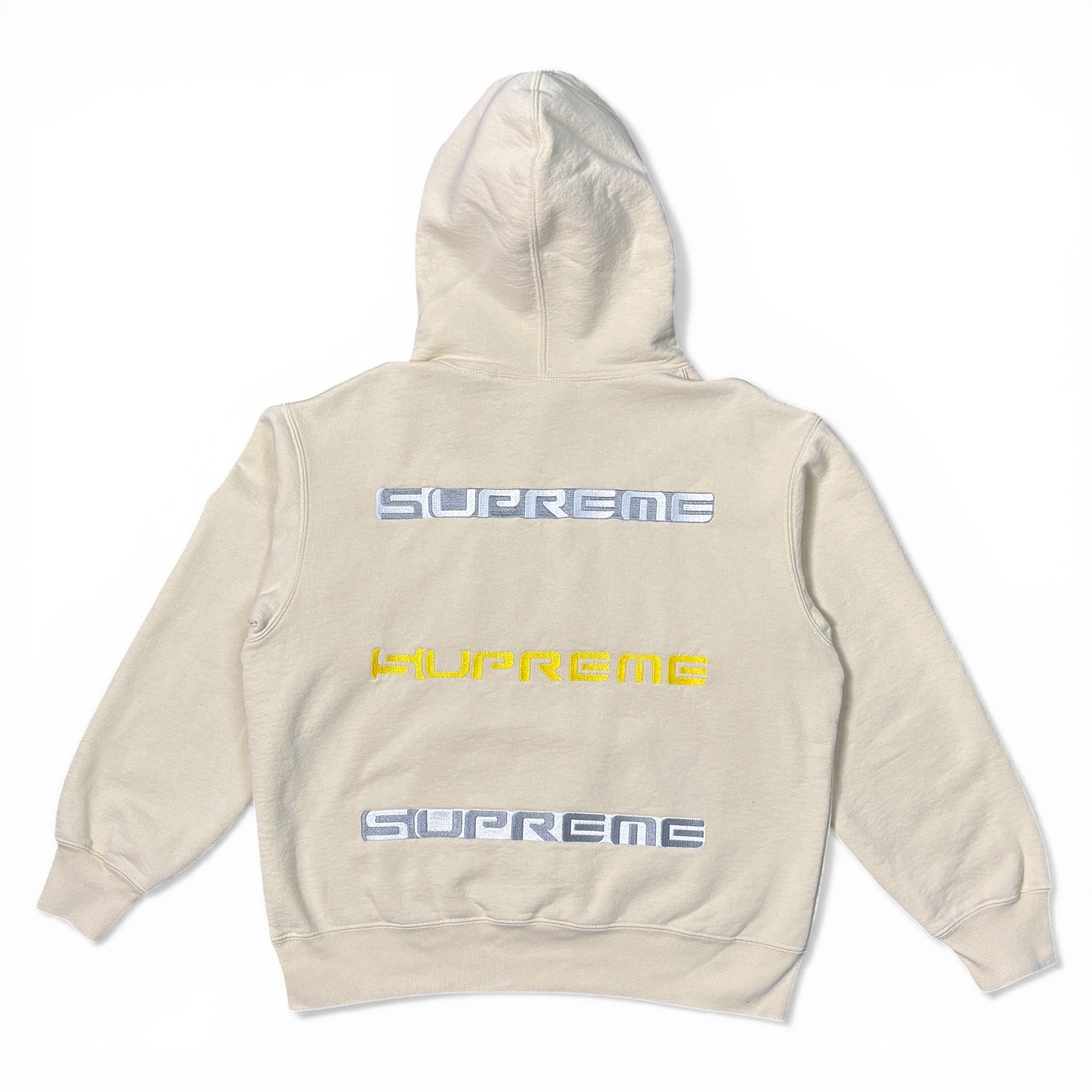 Supreme AOI Stacked Hoodie – 'Natural' – Premium Embroidery – Gr. M