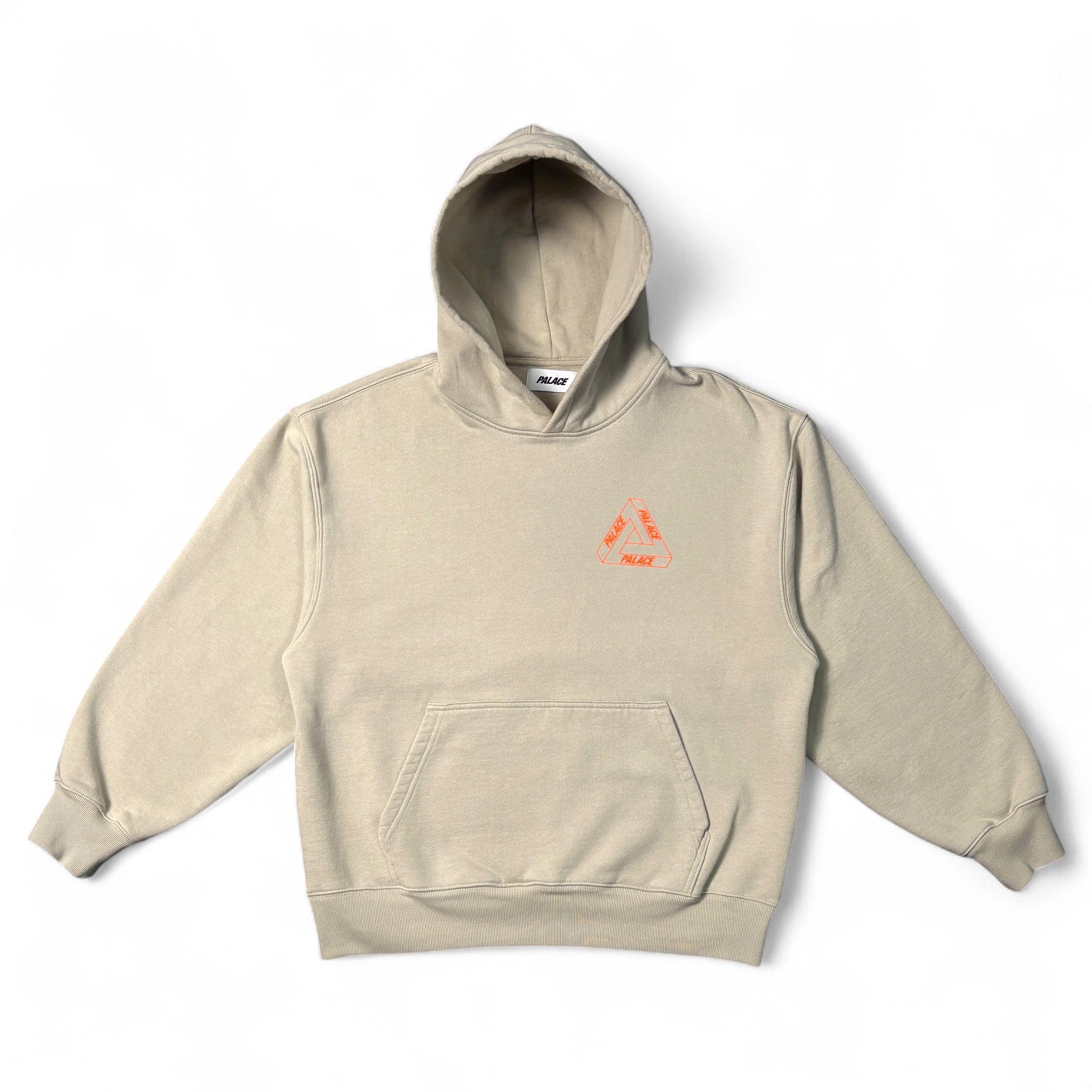 Palace Skateboards Tri-Ferg Hoodie – Cream & Orange – Iconic Logo – Gr. M
